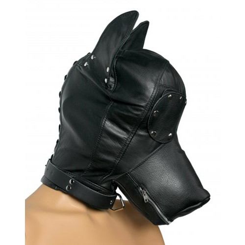 BDSM Maske - Hundekopfkappe - Schwarz