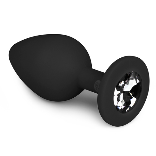 Diamond Silikon Analplug mittlgroß - schwarz
