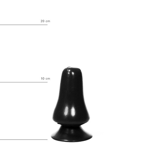 All Black XL Analplug 12 cm in Schwarz