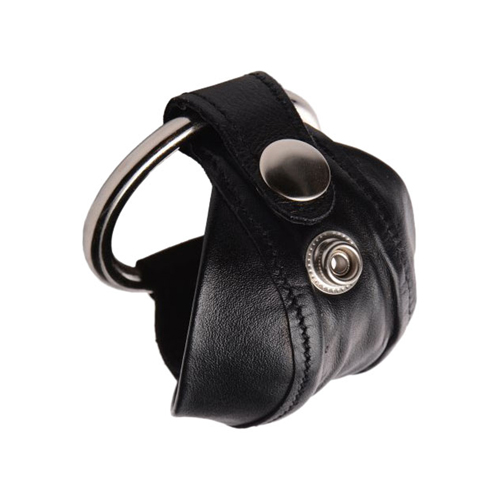 Peniskäfig aus Leder mit Penisring
