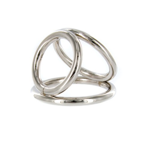 Master Series Edelstahl Penisring mit Hodenstrecker